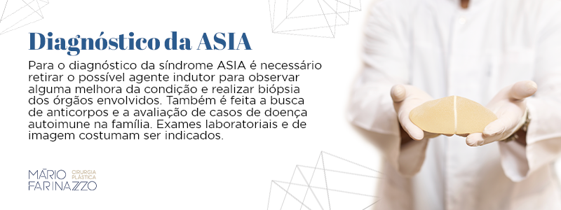 Diagnóstico da síndrome ASIA
Para o diagnóstico da síndrome ASIA é necessário retirar o possível agente indutor para observar alguma melhora da condição e realizar biópsia dos órgãos envolvidos. Também é feita a busca de anticorpos e a avaliação de casos de doença autoimune na família. Exames laboratoriais e de imagem costumam ser indicados.
