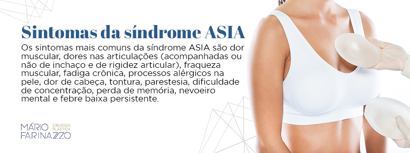 Sintomas da síndrome ASIA

Os sintomas mais comuns da síndrome ASIA são dor muscular, dores nas articulações (acompanhadas ou não de inchaço e de rigidez articular), fraqueza muscular, fadiga crônica, processos alérgicos na pele, dor de cabeça, tontura, parestesia, dificuldade de concentração, perda de memória, nevoeiro mental e febre baixa persistente.